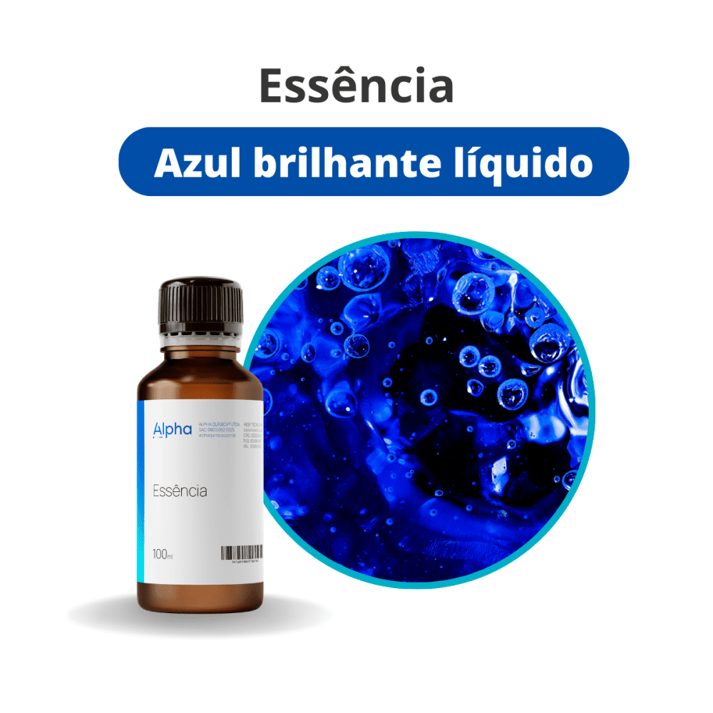 Essência Azul Brilhante Líquido