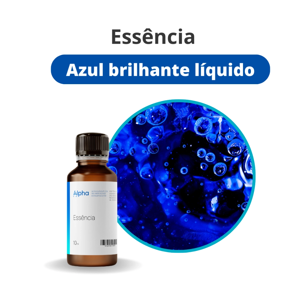 Essência Azul Brilhante Líquido