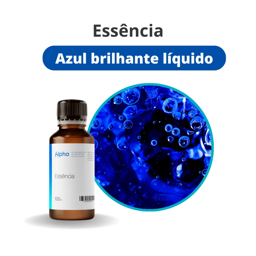 Essência Azul Brilhante Líquido